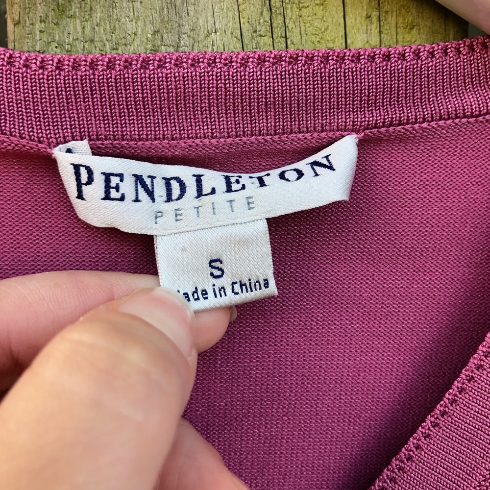 Pendleton Silk Blend Button Down Sweater Sp - image 6